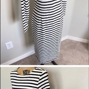 NWT J Crew Black and White Striped Dress Size 6